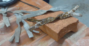 Examples of corroded wall ties
